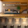 LED Floor Lamp with Dimmer, Fully Dimmable Standing Lamp Modern Tall Pole Lamp with Hanging Fabric Shade and Silver Base Montage Reading Light for Living Room Bedroom, Bright 8W LED Bulb Included