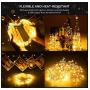 Photo Clip String Lights 33 ft Starry Fairy Lights with Remote Control 50 Clips for Hanging Photo Pictures USB Powered Copper Wire Lights Bedroom Decor Wedding Christmas Decorations Warm White