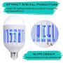 GLOUE Bug Zapper Light Bulb, 2 in 1 Mosquito Killer Lamp UV Led Electronic Insect & Fly Killer