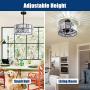 Galtlap Modern Crystal Chandelier 3-Light Flush Mount Ceiling Pendant Light, Double Layer K9 Crystal Ceiling Pendant Lighting Fixture for Dining Room Kitchen Island, Bathroom, Bedroom, Living Room