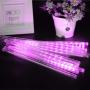 VMANOO LED Outdoor Lights 8 Tube Meteor Shower Rain Lights Solar Powered Icicle Raindrop Snow Falling Lights Cascading Lighting for Garden Outdoor Patio Holiday Party Halloween Decoration Purple