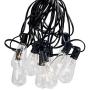 Goothy 20Ft Outdoor Patio String Lights,Set of 20 Glass ST40 Edison Style C9/E17 Base Bulb String Lights Garden/Backyard Party/Wedding Outdoor String Lights(Plus 2 Extra Bulbs)-Black