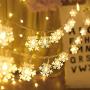 VIVAYO Snowflake String Lights Battery Operated, 40 LED 19.6FT Christmas Lights Fairy String Lights for Indoor Outdoor Lights for Bedroom Patio Wedding Party Christmas Home Decor (Warm White)