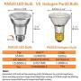 LED Par20 Flood Light Reflector Indoor Outdoor 50W Halogen Replacement Bulb dimmable 7W 550lm 120V for recessed Light and Garden warmwhite 3000K Pack of 4