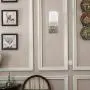 VINLUZ Modern Glass Wall Sconces Lighting Brushed Nickel Finished 1-Lights Bathroom Vintage Wall Light Fixtures Vanity, Indoor Porch Lights Hallway Bedroom Dining Room