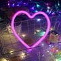Heart Neon Signs for Wall Decor,USB or Battery Decor Light,Neon Light for Bedroom,LED Neon Decorative Lights for Christmas,Party,Girls Living Room(Pink)