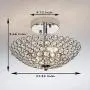 POPILION Modern Design Stainless Steel 2 Light Ceiling Flush Mount Crystal Chandelier Lighting,Crystal Ceiling Light Fixture Suitable for Bedroom, Living Room POPILION Modern Design Stainless Steel 2 Light Ceiling Flush Mount Crystal Chandelier Lighting,Crystal Ceiling Light Fixture Suitable for Bedroom, Living Room