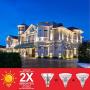 Explux 250W Equivalent LED PAR38 Flood Light Bulbs, 2400 Lumens, 2700K 2-Pack, Outdoor Full-Glass Weatherproof, Dimmable, Soft White