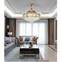 Sweety House 42''Crystal Ceiling Fan Light with Light and Remote Control Adjustable Invisible Fan Chandelier trapezoidal Modern LED Fan Light for Bedroom Living Room Chandelier(Luxury crystal)