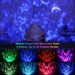 Star Projector,Night Light Projector LED Nebula Light with Moon Star,12 Modes Galaxy Projector Light with Touch Control/Voice Control/App,Star Sky Light Suitable for Bedroom/Party/Home Decor