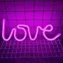 ENUOLI Pink Love Shaped Night Lights LED Neon Signs USB or Battery Operated Night Lights Lamps Art Decor Wall Decoration Table Lights Neon Signs Decorative for Home Party Bedroom Living Room …