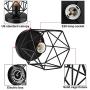 Industrial Vintage Ceiling Light Fixture, Rustic Cage Light Fixtures, E26 Black Metal Semi Flush Mount Ceiling Light Fixture for Hallway Farmhouse Stairway Porch Bedroom