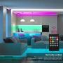 JVMU LED Strip-Lights Bluetooth-Control Changing Decoration-Bedroom 16.4ft 1 Roll RGB 5050 LED Lights with APP Bluetooth Controller Bedroom, Party, Kitchen,Chrismas Decoration