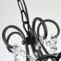 Maxax Crystal Chandelier Ceiling Lighting Fixture for Dining Room,Bathroom, Bedroom,Living Room,5 Lights Black