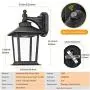 Outdoor Wall Lantern, Dusk to Dawn Sensor Exterior Light Fixture Wall Mount, E26 Socket Matte Black Wall Sconce with Clear Glass Shade, 100% Aluminum, Wall Lamp for Porch Entryway Doorway Outdoor Wall Lantern, Dusk to Dawn Sensor Exterior Light Fixture Wall Mount, E26 Socket Matte Black Wall Sconce with Clear Glass Shade, 100% Aluminum, Wall Lamp for Porch Entryway Doorway