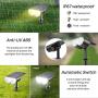 Linkind Solar Spotlights Outdoor Garden Lights, 16 LEDs Color Changing RGBW Solar Powered Landscape Spot Lights, IP67 Waterproof Multicoloured Security Light for Pathway, Patio, Gate, Fence, 2 Pack