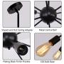 Sputnik Chandeliers 10 Lights Black Light Fixture Modern Pendant Lighting Industrial Ceiling Light for Dining Room Kitchen Island Bedroom Hallway