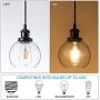 Larootsi Vintage Plug in Wall Lamp Industrial Wall Sconce Light Dimmable with Clear Glass Globe Adjustable Hanging for Indoor Lighting Living Room Dining Room Bedroom Hallway