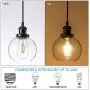 Larootsi Vintage Plug in Wall Lamp Industrial Wall Sconce Light Dimmable with Clear Glass Globe Adjustable Hanging for Indoor Lighting Living Room Dining Room Bedroom Hallway
