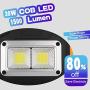 UNIKOO Rechargeable Work Light COB 30W 1500LM, Waterproof LED Portable Flood Light for Outdoor Camping Hiking Emergency Car Repairing Fishing(W840Y-2PACK)