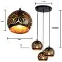 Black Pendant Lighting Industrial Hanging Lamp Adjustable Light Fixture with Snowflake Pattern Carving Shade Kitchen Island Light, Dome Pendant Lighting for Dining Room, Foyer, Loft