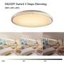 CORSO 20Inch Modern Ceiling Light Fixture Dimmable, Crystal Flush Mount Ceiling Lights for Living Room, Bedroom, Kitchen, Dining Room, 48W 3000K Warm White, 3500Lm, Ultra Slim & Super Bright