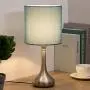 RZChome Blue Light Table Lamps Modern Table Lamps - Bedside Desk Lamp Set of 2, Small Nightstand Lamps for Bedroom, Living Room, Office with Fabric Lamp Shade and Metal Base