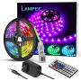 LED Strip Lights, Lampee 16.4ft 12V Flexible RGB Lights Color Changing, 5050 SMD Rope Light Kit with Remote Controller and 150 LEDs for Home, Kitchen, Bedroom, DIY Decoration