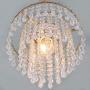 Mini Crystal Chandelier Shade 3 Tiers Crystal Pendant Lighting Fixture Flush Mount Ceiling Light Decoration Adjustable Hanging Cord for Dining Room Living Room Bedroom Hallway,E26,Gold