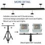 Upgraded Adjustable Tripod Stand for LED Flood Light 6.55 Feet Stainless Steel Heavy Duty LED Work Light Tripod Stand for Auto, Home, Work, Job, Construction, Camping, Indoor and Outdoor Use