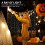 Window Curtain Lights, 8-Lighting Modes, 100-LED 9.8X9.8 Ft Dimmable String Lights with Remote, Christmas Twinkle Lights for Bedroom, Party, Wedding Decorations (Warm White) Window Curtain Lights, 8-Lighting Modes, 100-LED 9.8X9.8 Ft Dimmable String Lights with Remote, Christmas Twinkle Lights for Bedroom, Party, Wedding Decorations (Warm White)