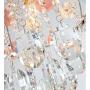 Pink Rose Crystal Chandelier, Modern Crystal Chandelier Ceiling Light Island Pendant Lighting Fixture Romantic Hanging Light for Bedroom Dining Room Living Room, Dia 19.7 Inch
