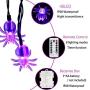 Halloween Decoration String Lights 8 Modes, 13.1Ft 40 LEDs Horror-Shaped Lights with Remote Control IP68 Waterproof Battery Operated Purple Halloween Lights for Outdoor & Indoor - 2 Packs