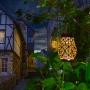 Shengming Daisy Design Super Big & Bright Lantern Hanging Garden Outdoor Solar Lights Metal Waterproof LED Table Lamp Decorative (Oval Shape) l