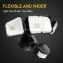 Amico 3 Head LED Security Lights Motion Sensor Outdoor Adjustable 40W, 3500LM, 5000K, IP65 Waterproof, ETL Certified, Exterior Flood Light for Garage, Yard(Black) Amico 3 Head LED Security Lights Motion Sensor Outdoor Adjustable 40W, 3500LM, 5000K, IP65 Waterproof, ETL Certified, Exterior Flood Light for Garage, Yard(Black)