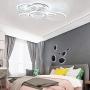 LED Ceiling Light Fixture,85W Ceiling Lamp 6 Rings Modern Lighting Fixtures with Remote Control for Living Room,Bedroom,Dining Room,Kitech(Dimmable,3 Color Changing)