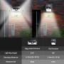 CAMMILE Solar Lights Outdoor 42 LED, 3 Optional Modes Wireless Motion Sensor Outdoor Light, Solar Security Lights IP65 Waterproof for Front Door, Yard, Garden Patio, Deck