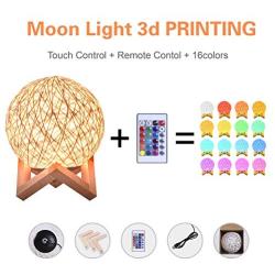 HUAQINZM LED Globe Rattan Ball Lamp 5.9 inch for ，Globe lamp，Bedroom Atmosphere Light，Childrens Night Light，LED Projector Night Lamps with Remote