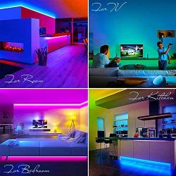 MELEGAN Led Strip Lights 49.2ft RGB Led Lights for Bedroom