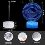 TriPro 3D Optical Illusion Smart 7 Colors Night Light Table Desk Lamp with USB Power Cable Gifts for GS Men, Women, Kids, Teens, Boys