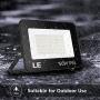 LE 50W Outdoor LED Flood Light 4200lm Super Bright Outside Floodlight Fixture, Waterproof 5000K Daylight White Commercial Security Lighting for Yard, Garden, Pack of 2