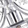Vikashing Crystal Chandelier Lighting Mini Chrome Chandeliers 1 Light Elegant Iron Ceiling Light Fixture for Bedroom, Bathroom, Kitchen and Island Dining Room - ETL Listed