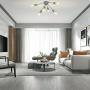 VINLUZ 6-Light Sputnik Chandelier Brushed Nickel Ceiling Light Fixture Modern Chandelier Lighting for Dining Room Living Room Kitchen