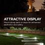 Home Zone Security Solar Deck Lights - Outdoor Solar Dock and Driveway Path Lights, Weatherproof with No Wiring Required, Silver (4-Pack)