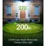 LITOM Solar Lights Outdoor, Wireless Motion Sensor Lights(White Light), 270°Wide Angle, IP65 Waterproof, Easy-to-install Security Lights for Front Door, Yard, Garage, Deck, Porch- Pack OF 4 LITOM Solar Lights Outdoor, Wireless Motion Sensor Lights(White Light), 270°Wide Angle, IP65 Waterproof, Easy-to-install Security Lights for Front Door, Yard, Garage, Deck, Porch- Pack OF 4