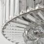 TiptonLight Modern Crystal Ceiling Fan with Lights, 42 Inch Remote Control Crystal Chandelier Fan 4 Acrylic Retractable Blades with 3 Color Light for Living Room Office Restaurant Hote