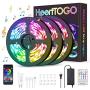 LED Strip Lights HEERTTOGO 39.37ft Bluetooth APP Control Music Sync Color Changing LED Lights with 23 Keys IR Remote,360 LEDs 5050 RGB 3 Ways Control LED Strip Lights for Bedroom Home DIY Decorations