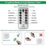 Ollny Outdoor String Lights 66FT 200 LED Christmas Fairy Twinkle Lights Warm White with Remote Control 8 Lighting Modes Plug in Waterproof Lights for Bedroom Indoor Wall Xmas Decorations