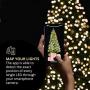 Twinkly - TWS400GOP Gold Edition 400 Amber and White LED String Lights - App-Controlled LED Christmas Lights with Green Cable (105ft) - IoT Enabled - Indoor/Outdoor Party Decorations