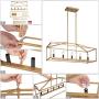 KSANA Gold Chandelier, Island Lights for Kitchen, 5-Light Modern Linear Chandeliers, 30” Large Metal Rectangle Light Fixture for Dining Room